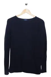 Vorschaubild 1 von Damen Pullover Gr. 32/XXS Blau Rippstrick Langarm Casual
