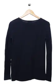 Vorschaubild 2 von Damen Pullover Gr. 32/XXS Blau Rippstrick Langarm Casual