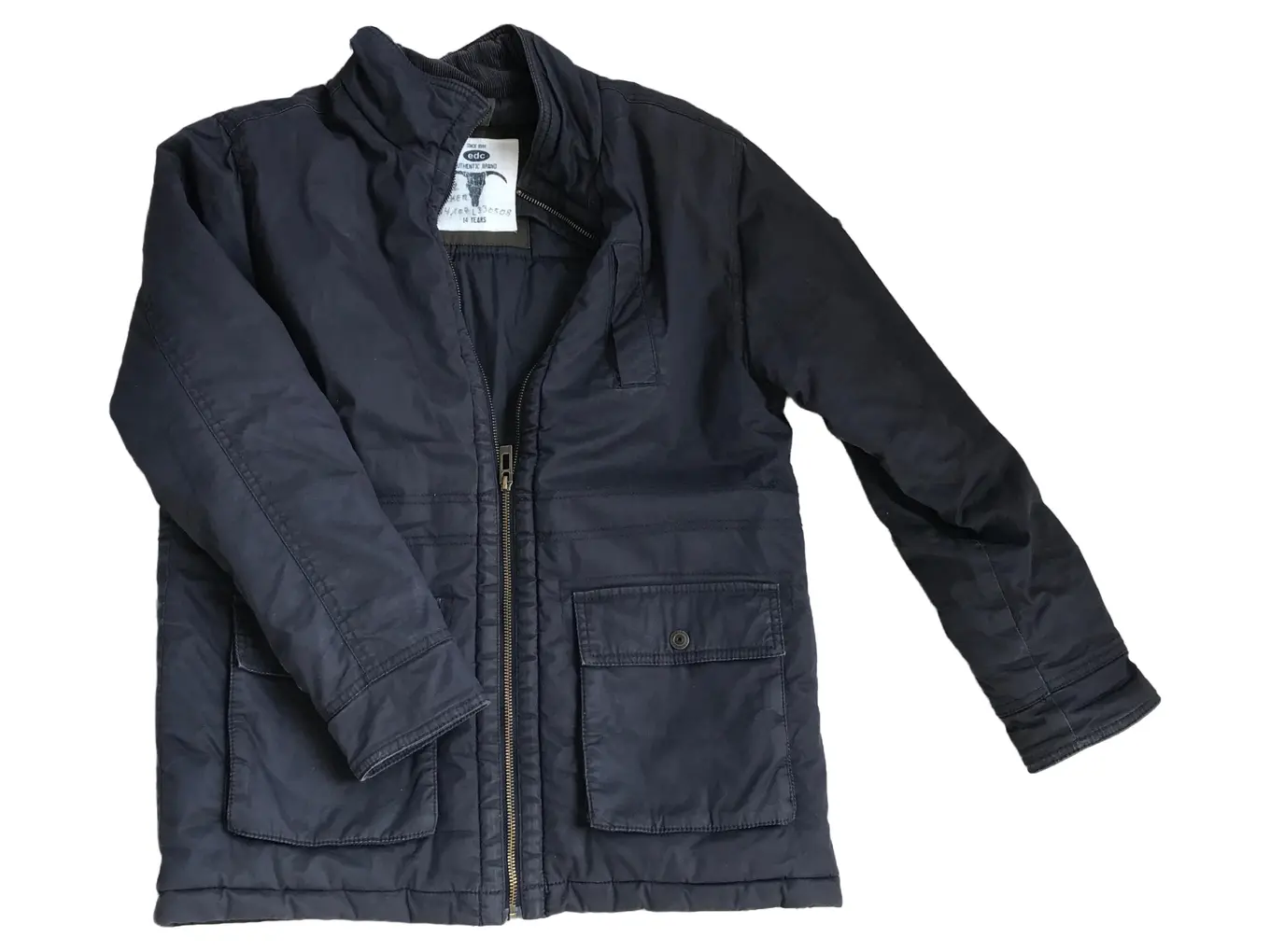 EDC BY ESPRIT EDC Outdoorjacke Kinder Jungen Übergangsjacke Stehkragen Blau Gr. 152