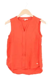 Vorschaubild 1 von Bluse Damen Ärmellos Viskose Orange Gr. XS (32) Casual