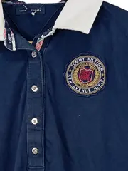 Vorschaubild 2 von Damen Poloshirt Langarm Gr. 36/S Blau Preppy Logo