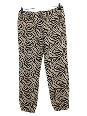 Vorschaubild 1 von Damen Jogginghose Zebra Muster Beige Gr. XL