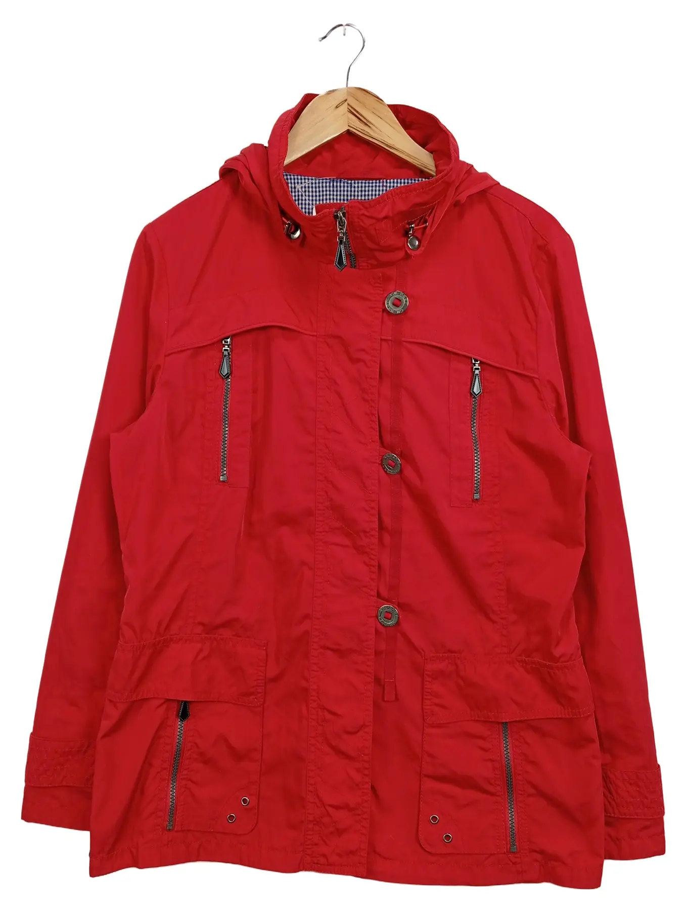 GIL BRET Damen Leichte Jacke Rot Gr. UNI Casual Kapuze Reißverschluss