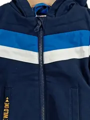 Vorschaubild 4 von Kinder Softshell Jacke Gr. 74 Blau Kapuze Little Wild One