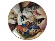 Vorschaubild 1 von Sammelteller Lustige Kissenschlacht Katzen Porzellan