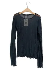 Vorschaubild 1 von Damen Langarmshirt Netzshirt Gr. 36/S Modern Schwarz Polyester Rüschen