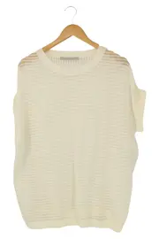 Vorschaubild 1 von Damen T-Shirt Basic Beige Gr. 36/S Minimalistisch Kurzarm