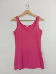 Vorschaubild 2 von Damen Unterhemd Basic Tank Top Gr. 34 Pink Baumwolle