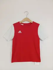 Vorschaubild 2 von Kinder Sport Shirt Gr. 128 Rot Weiß Polyester