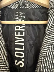 Vorschaubild 4 von Herren Wollmantel Gr. S Fischgrätenmuster Grau Klassisch