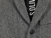 Vorschaubild 3 von Herren Wollmantel Gr. S Fischgrätenmuster Grau Klassisch