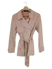 Vorschaubild 1 von Damen Trenchcoat Rosa Gr. XXS Klassisch Kurzmantel Business