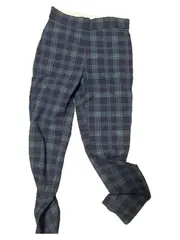 Vorschaubild 3 von Stretch Hose Damen Gr. 36 kariert blau grün Slim Fit
