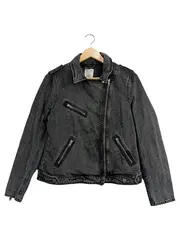 Vorschaubild 1 von Damen Jeansjacke Biker Stil Grau Gr. 40/L