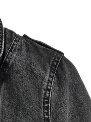 Vorschaubild 5 von Damen Jeansjacke Biker Stil Grau Gr. 40/L