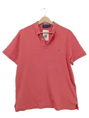 Vorschaubild 1 von Herren Poloshirt Custom Slim Fit Gr. L Rosa Baumwolle