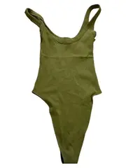 Vorschaubild 3 von Damen Body Ärmellos Basic Oliv Gr. S Baumwolle Alltag