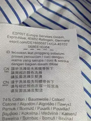 Vorschaubild 5 von Damen Freizeitkleid 36/S Blau Gestreift Off-Shoulder Sommer