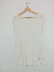 Vorschaubild 2 von Damen Bluse Shirt Gr. 36/S Weiß Bohemian Stickerei