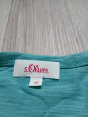 Vorschaubild 3 von Damen T-Shirt Gr. 38 Türkis V-Ausschnitt Refuse To Give Up