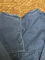 Vorschaubild 4 von Jeanskleid Gr. 86 Blau Casual Uni Baumwolle Frühling Sommer Kinder