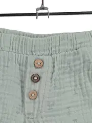 Vorschaubild 3 von Musselin Shorts Baby Gr. 68 Grün Palmen Baumwolle