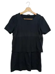 Vorschaubild 1 von Damen T-Shirt Schwarz Gr. 34/XS Basic Modern Baumwolle Kurzarm