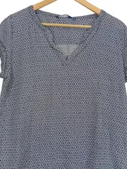 Vorschaubild 2 von Damen T-Shirt Gr. 40/L Blau Casual Viskose