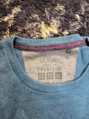 Vorschaubild 2 von Herren Pullover Gr. S Petrol Casual Rundhals Baumwolle