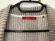 Vorschaubild 5 von Strickjacke Damen Beige Gr. 36/S Casual Rippstrick Meliert