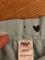 Vorschaubild 5 von Mädchen Schlafhose Pyjamahose Herzmuster Türkis Gr. 146/152