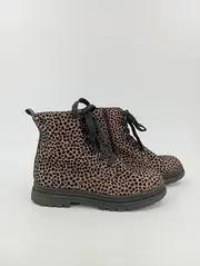 Vorschaubild 2 von Damen Stiefeletten Animal Print Gr. 35 Mehrfarbig Schnürstiefelette