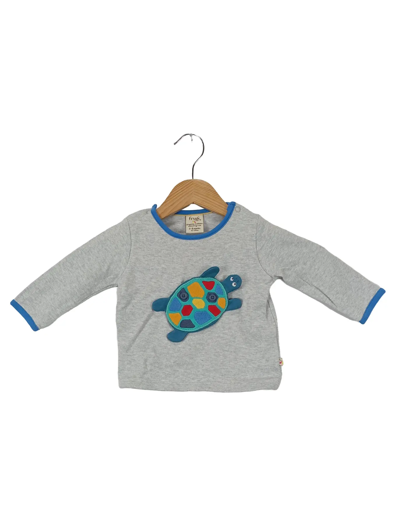 FRUGI Kinder Pullover Gr. 62/68 Grau Schildkröte Farbenfroh Charmant