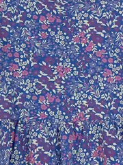 Vorschaubild 2 von Mädchen Freizeitkleid Blumenmuster Rüschen Blau Gr. 92 Kinder