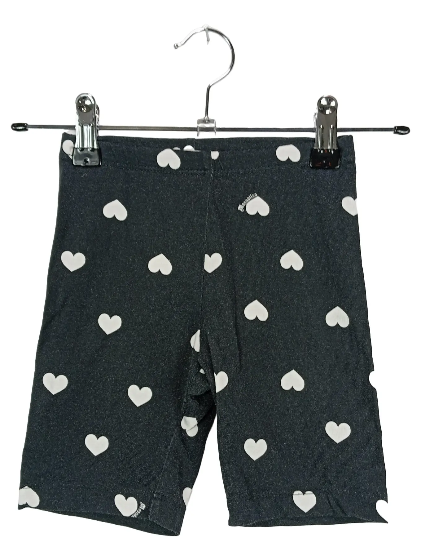 MONNALISA Kinder Shorts Gr. 104 Schwarz Herzmuster Casual Baumwolle