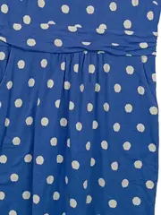 Vorschaubild 4 von Damen Kleid mit Punkten Gr. 40 Blau Baumwolle Casual