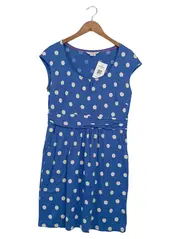 Vorschaubild 1 von Damen Kleid mit Punkten Gr. 40 Blau Baumwolle Casual
