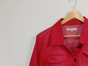 Vorschaubild 5 von Damen Leichte Jacke Rot Gr. 44/XXL Baumwolle Casual