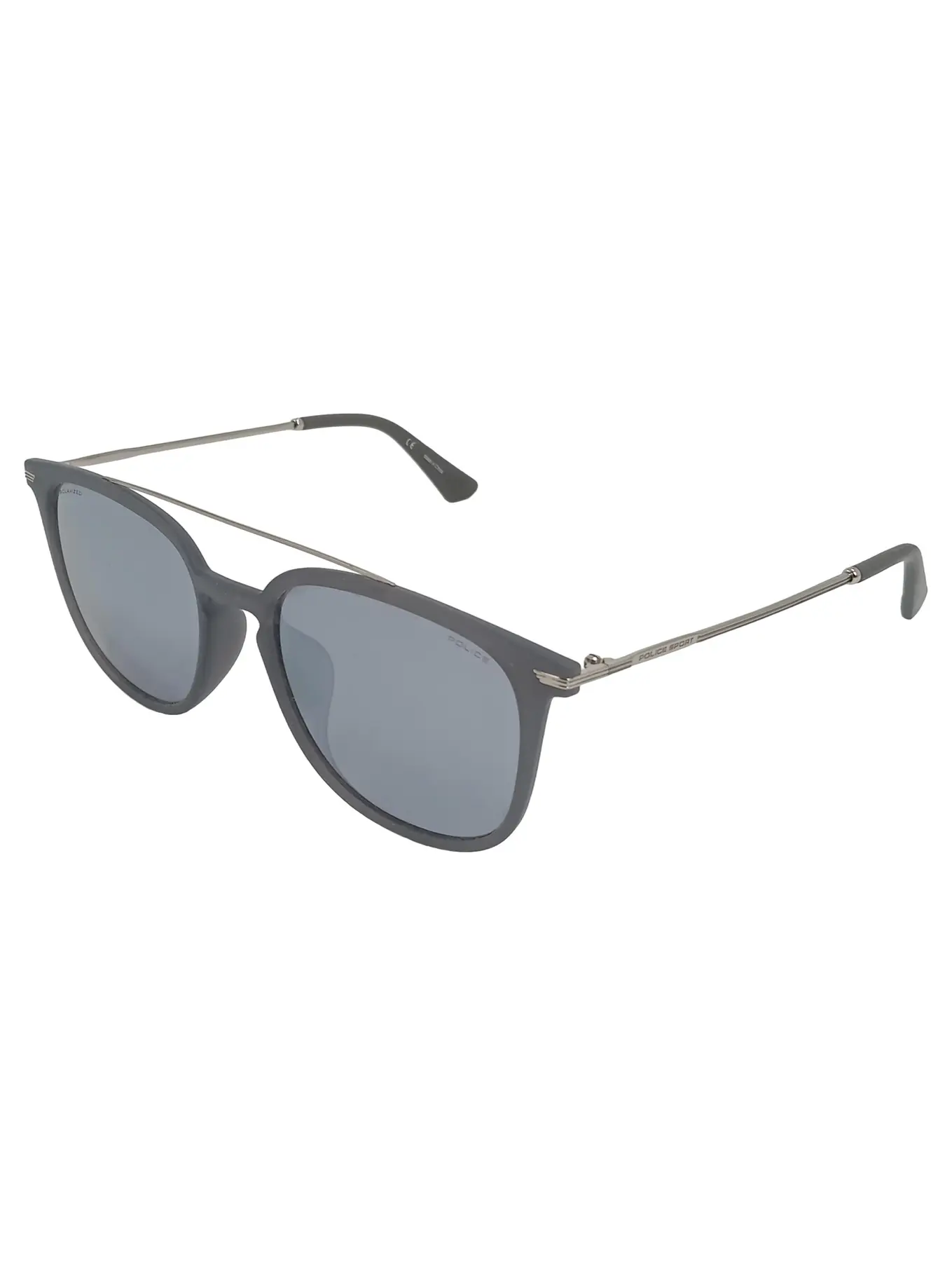 POLICE Herren Sonnenbrille Modern Sport Grau Kunststoff
