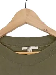 Vorschaubild 3 von Freizeitkleid Damen Gr. 38/M Grün Baumwolle Casual Rippstrick