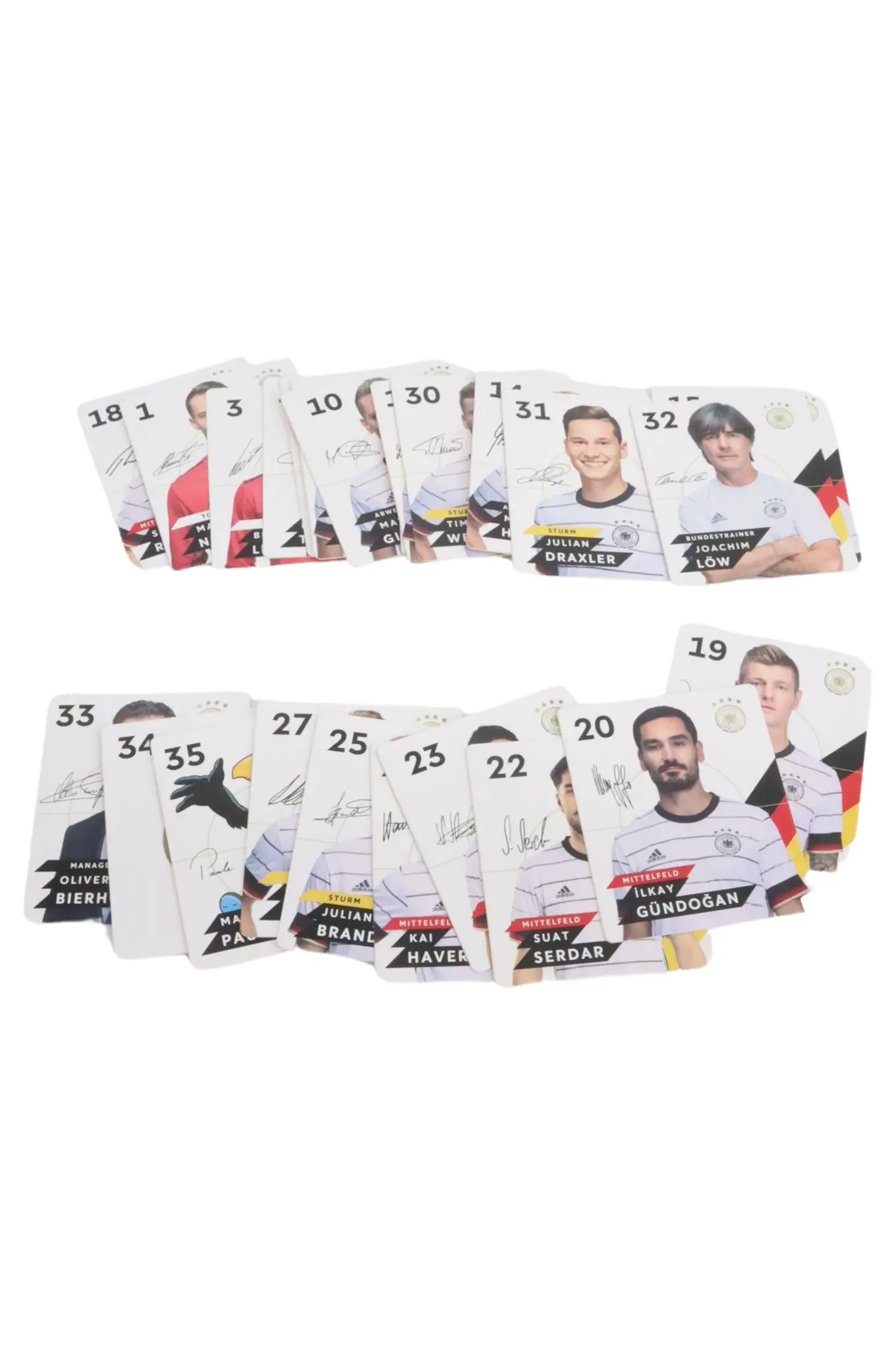 DEUTSCHER FUSSBALL-BUND DFB Sammelkarten Fußball Spieler Nationalmannschaft Set 25 Stück Mehrfarbig