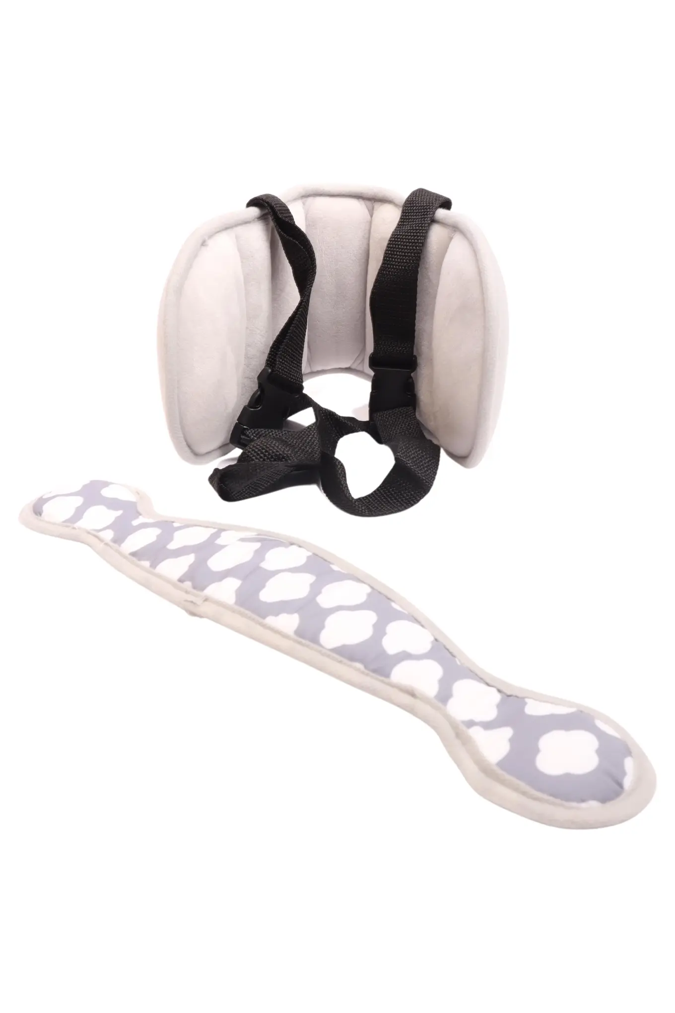 KAKIBLIN Kindersitz Kopfstütze Schlafhilfe Grau Baby Nackenstütze Auto