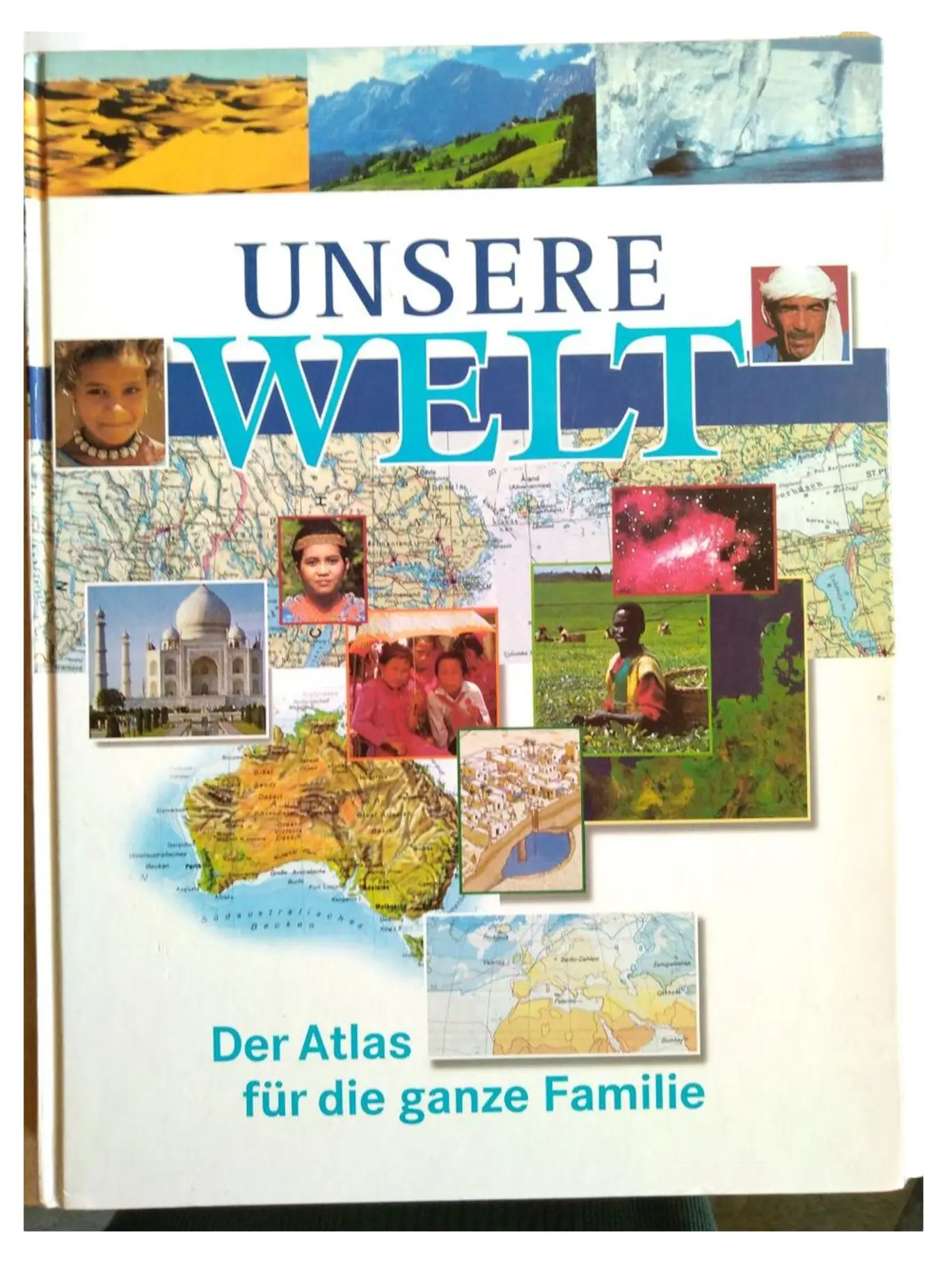 Atlas der Welt Hardcover Deutsch Familienkarten Bilder