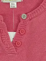 Vorschaubild 2 von Pullover Rosa Gr. 92 Kurzarm Baumwolle Mädchen Casual