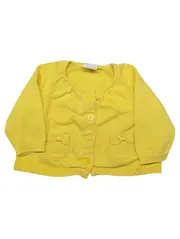 Vorschaubild 1 von Baby Mädchen Strickjacke Gelb Gr. 62-68 Schleifen Baumwolle