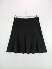 Vorschaubild 2 von Damen A-Linienrock Gr. 42/XL Grün Elegant Polyester Midirock