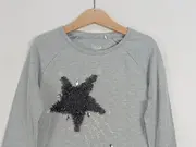 Vorschaubild 3 von Mädchen Langarmshirt Grau Stern Casual Kinder Gr. 130-140
