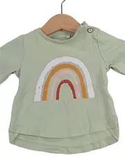 Vorschaubild 2 von Baby Langarmshirt Regenbogen Gr. 56 Mintgrün Baumwolle