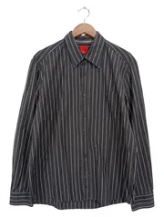 Vorschaubild 1 von Herren Business Hemd Langarm Gestreift Grau XL