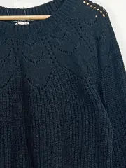 Vorschaubild 4 von Damen Pullover Schwarz Gr. N. Casual Strick